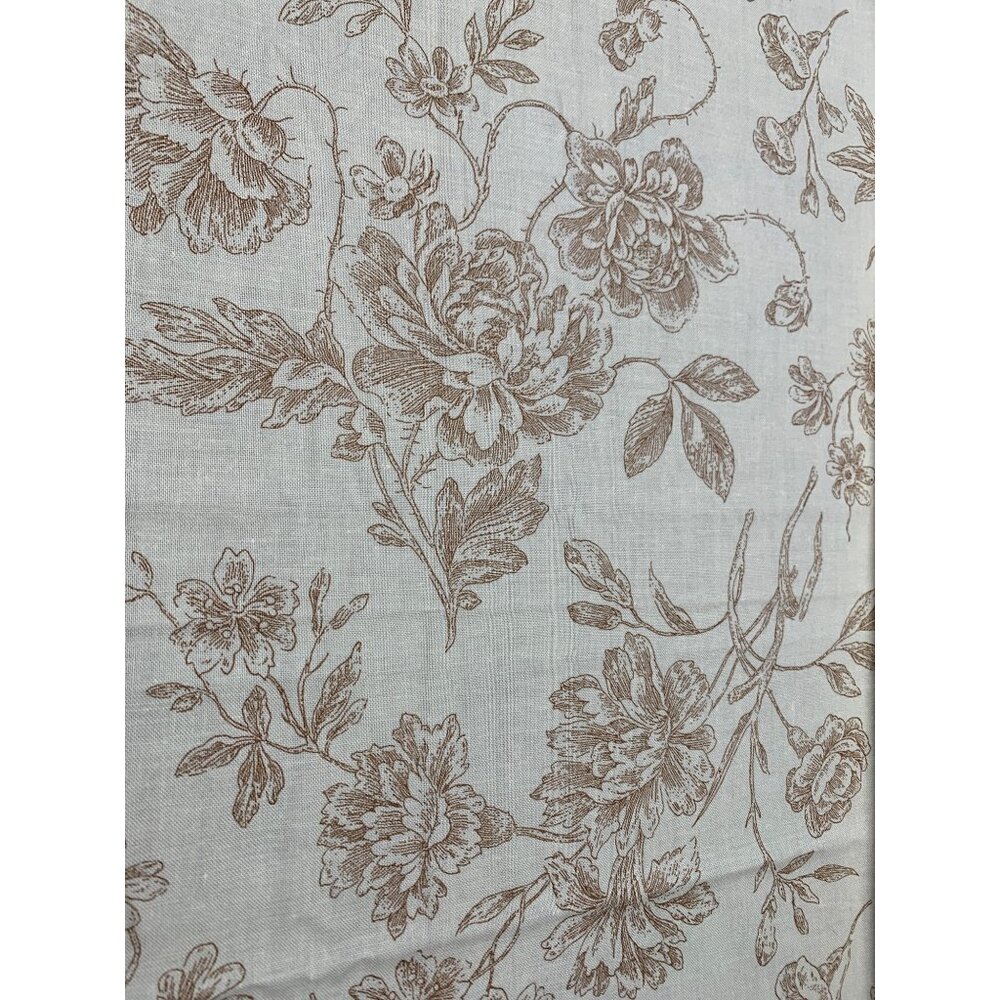 Fabric Fat Quarter By Marsha McCloskey Clothworks Floral Beige & Yellow Cotton 1